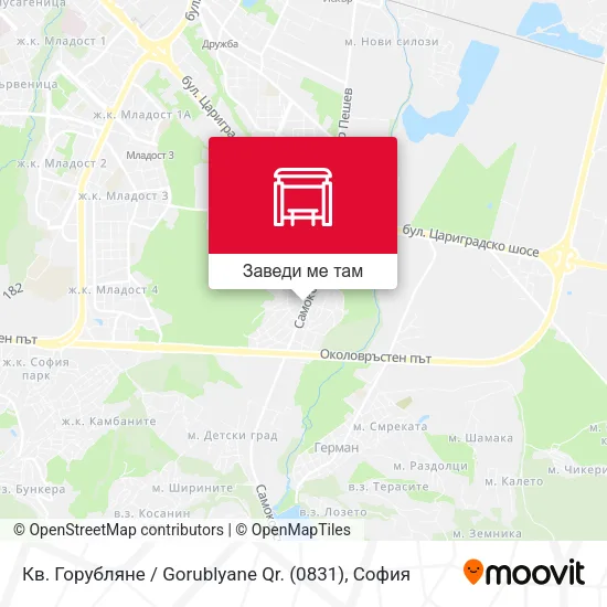 Кв. Горубляне / Gorublyane Qr. (0831) карта