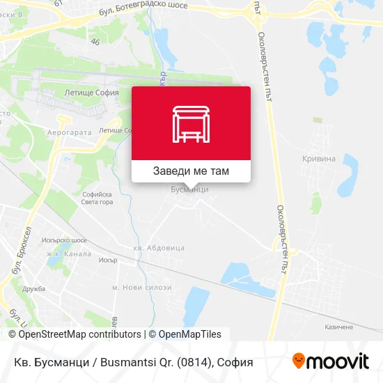 Кв. Бусманци / Busmantsi Qr. (0814) карта
