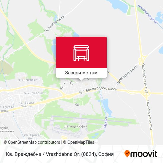 Кв. Враждебна / Vrazhdebna Qr. (0824) карта