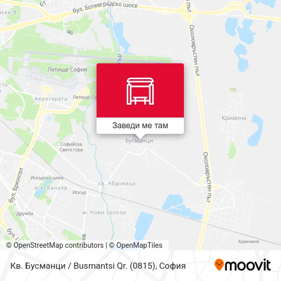 Кв. Бусманци / Busmantsi Qr. (0815) карта