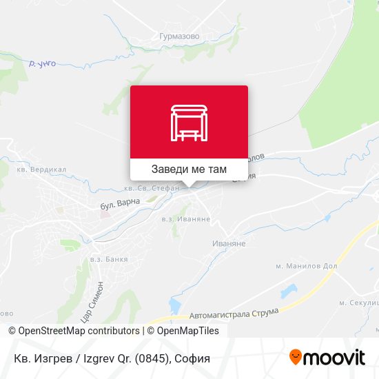 Кв. Изгрев / Izgrev Qr. (0845) карта