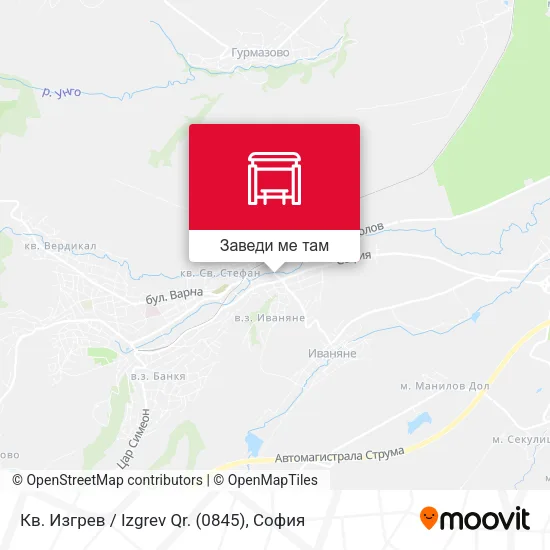 Кв. Изгрев / Izgrev Qr. (0845) карта