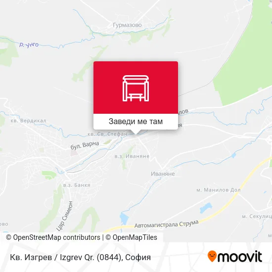 Кв. Изгрев / Izgrev Qr. (0844) карта