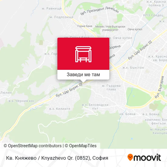 Кв. Княжево / Knyazhevo Qr. (0852) карта