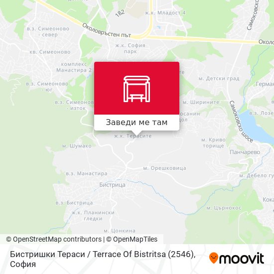 Бистришки Тераси / Terrace Of Bistritsa (2546) карта