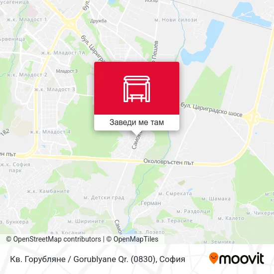 Кв. Горубляне / Gorublyane Qr. (0830) карта