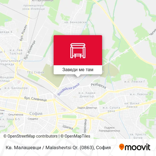 Кв. Малашевци / Malashevtsi Qr. (0863) карта