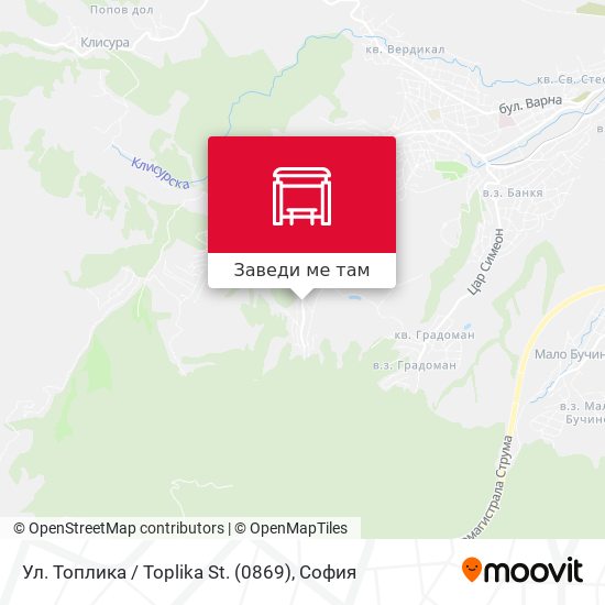 Ул. Топлика / Toplika St. (0869) карта