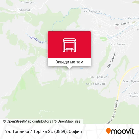 Ул. Топлика / Toplika St. (0869) карта