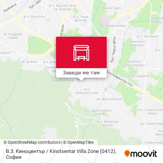 В.З. Киноцентър / Kinotsentar Villa Zone (0412) карта