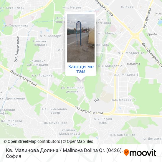 Кв. Малинова Долина / Malinova Dolina Qr. (0426) карта