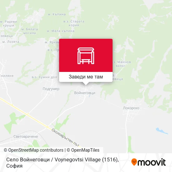 Село Войнеговци / Voynegovtsi Village (1516) карта
