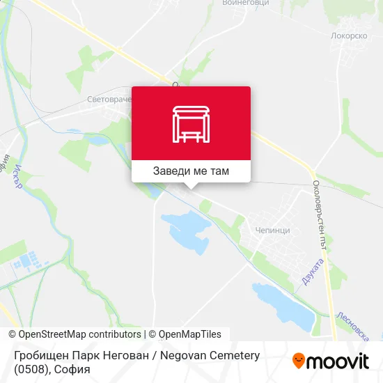 Гробищен Парк Негован / Negovan Cemetery (0508) карта