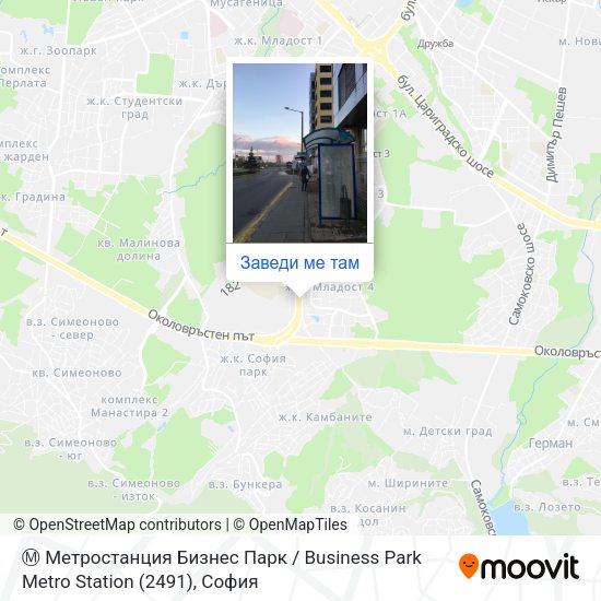 Ⓜ️ Метростанция Бизнес Парк / Business Park Metro Station (2491) карта