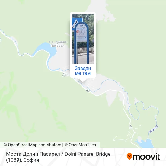 Моста Долни Пасарел / Dolni Pasarel Bridge (1089) карта
