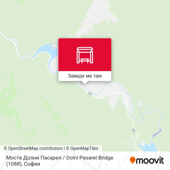 Моста Долни Пасарел / Dolni Pasarel Bridge (1088) карта