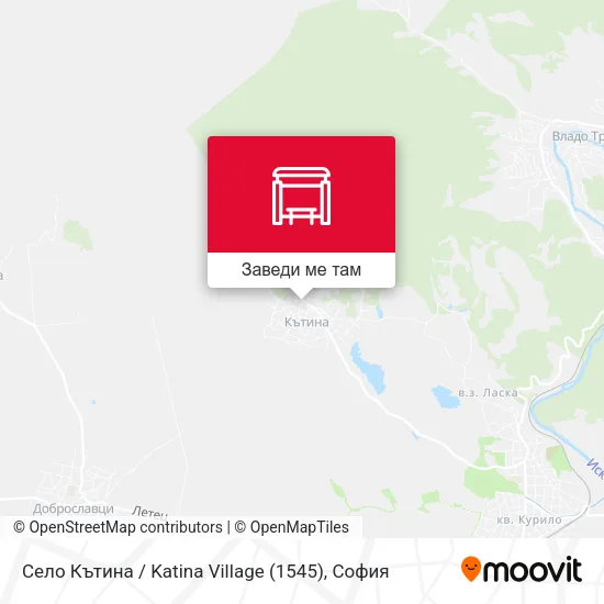 Село Кътина / Katina Village (1545) карта