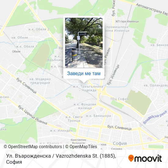 Ул. Възрожденска / Vazrozhdenska St. (1885) карта