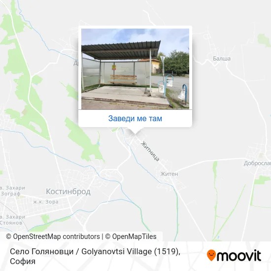 Село Голяновци / Golyanovtsi Village (1519) карта