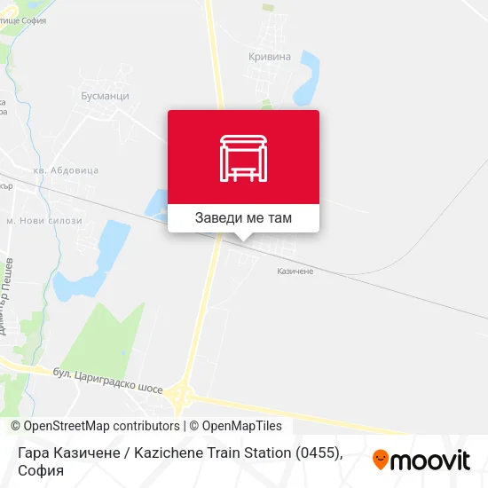 Гара Казичене / Kazichene Train Station (0455) карта