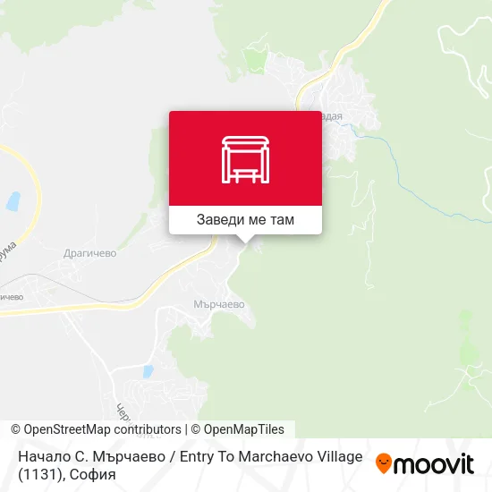 Начало С. Мърчаево / Entry To Marchaevo Village (1131) карта