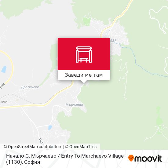Начало С. Мърчаево / Entry To Marchaevo Village (1130) карта