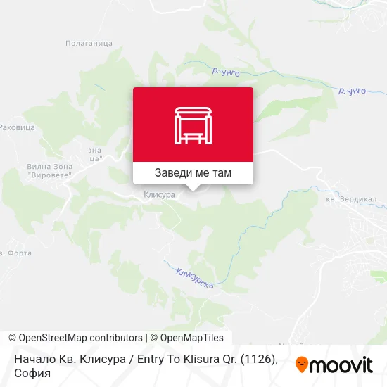 Начало Кв. Клисура / Entry To Klisura Qr. (1126) карта