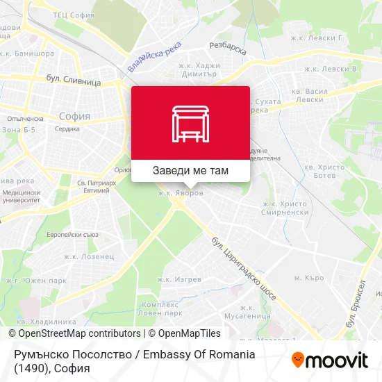 Румънско Посолство / Embassy Of Romania (1490) карта