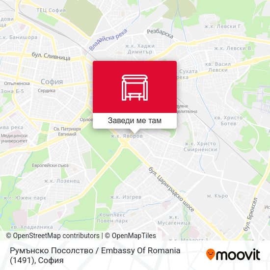 Румънско Посолство / Embassy Of Romania (1491) карта