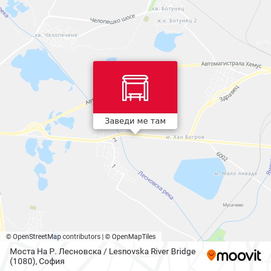 Моста На Р. Лесновска / Lesnovska River Bridge (1080) карта