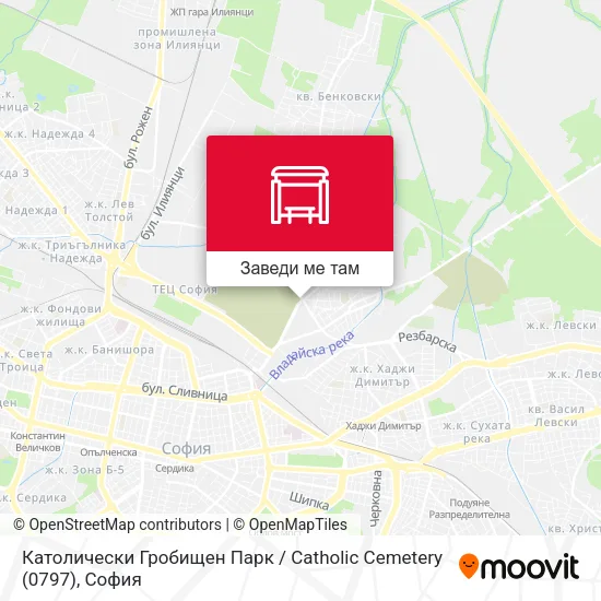 Католически Гробищен Парк / Catholic Cemetery (0797) карта