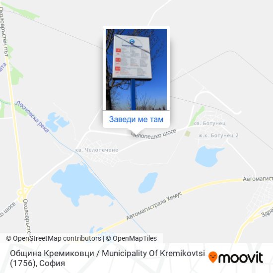 Община Кремиковци / Municipality Of Kremikovtsi (1756) карта