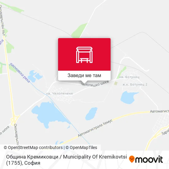 Община Кремиковци / Municipality Of Kremikovtsi (1755) карта