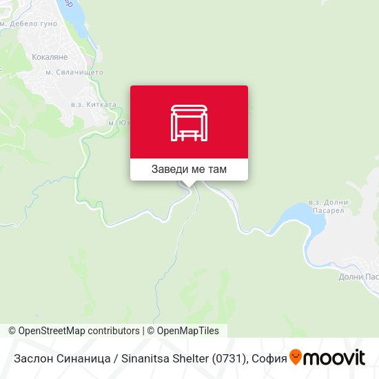 Заслон Синаница / Sinanitsa Shelter (0731) карта