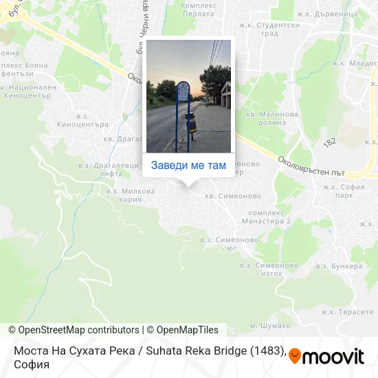 Моста На Сухата Река / Suhata Reka Bridge (1483) карта