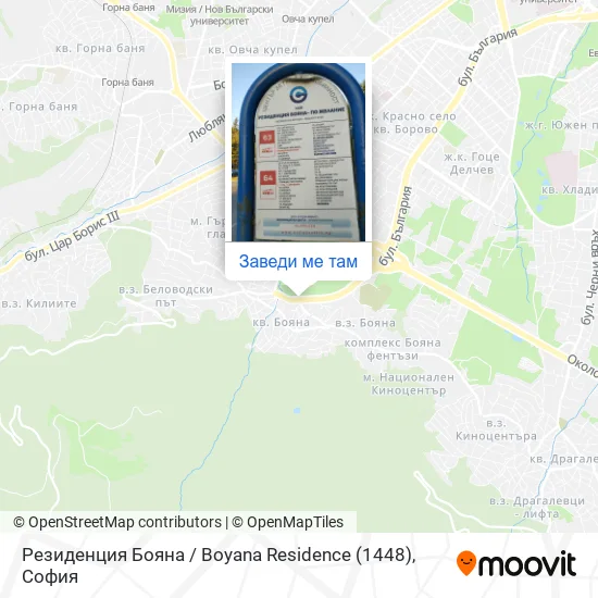 Резиденция Бояна / Boyana Residence (1448) карта