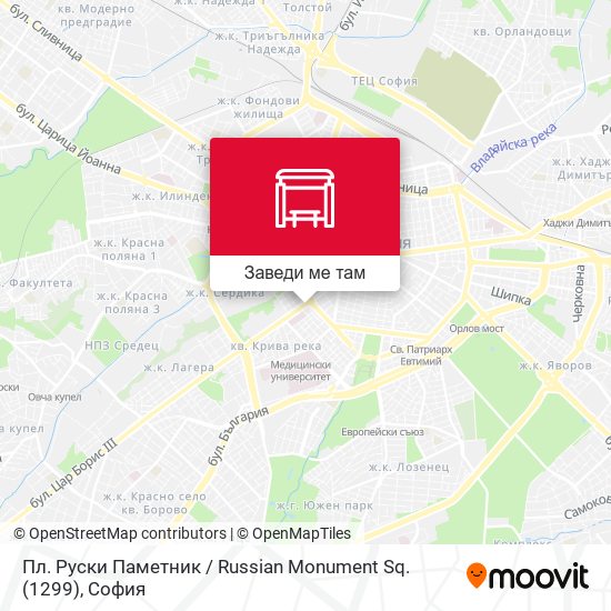 Пл. Руски Паметник / Russian Monument Sq. (1299) карта