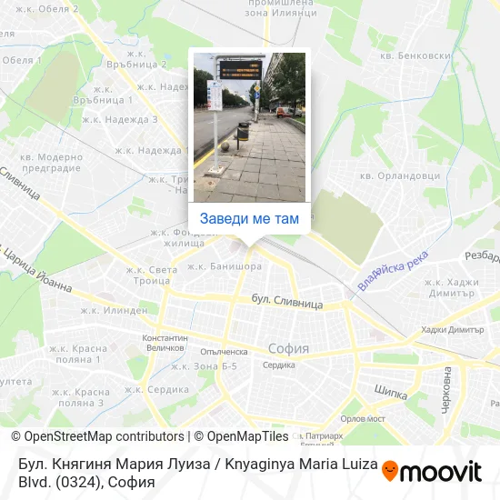 Бул. Княгиня Мария Луиза / Knyaginya Maria Luiza Blvd. (0324) карта