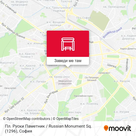 Пл. Руски Паметник / Russian Monument Sq. (1296) карта