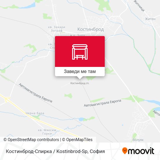 Костинброд-Спирка / Kostinbrod-Sp карта