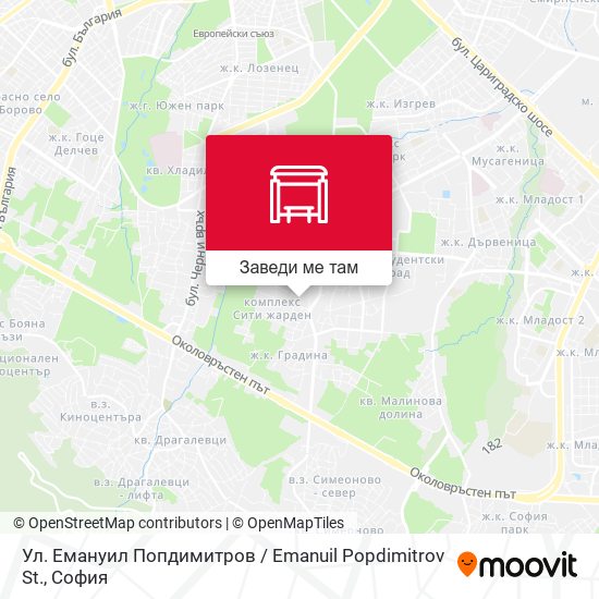 Ул. Емануил Попдимитров / Emanuil Popdimitrov St. карта