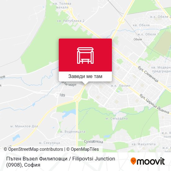 Пътен Възел Филиповци / Filipovtsi Junction (0908) карта