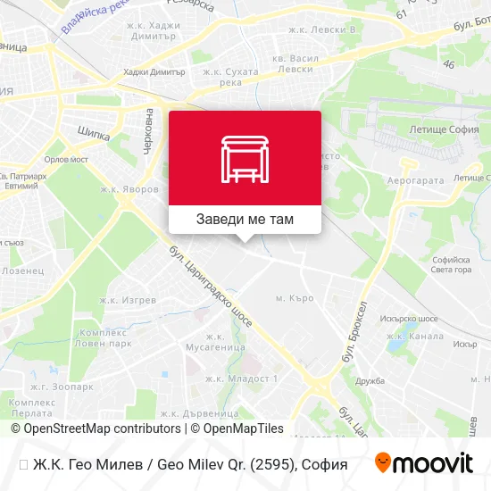 🚌 Ж.К. Гео Милев / Geo Milev Qr. (2595) карта