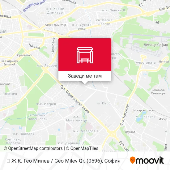 🚌 Ж.К. Гео Милев / Geo Milev Qr. (0596) карта