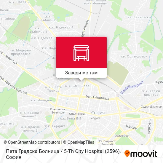 Пета Градска Болница / 5-Th City Hospital (2596) карта