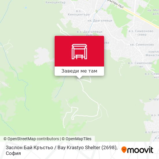 Заслон Бай Кръстьо / Bay Krastyo Shelter (2698) карта