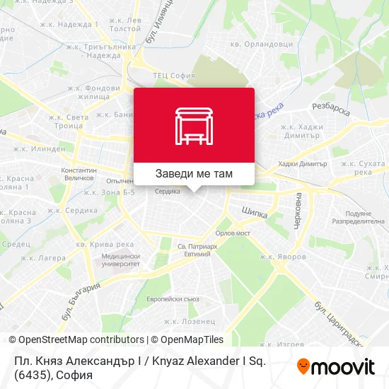 Пл. Княз Александър I / Knyaz Alexander I Sq. (6435) карта