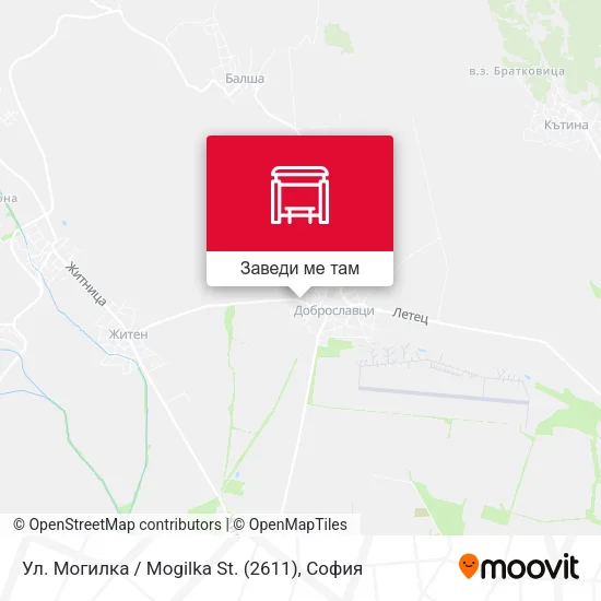 Ул. Могилка / Mogilka St. (2611) карта