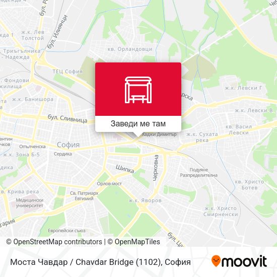 Моста Чавдар / Chavdar Bridge (1102) карта
