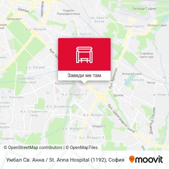 Умбал Св. Анна / St. Anna Hospital (1192) карта